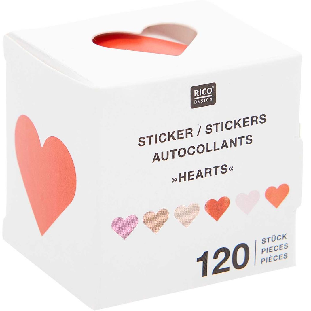 Rol stickers - holografische harten