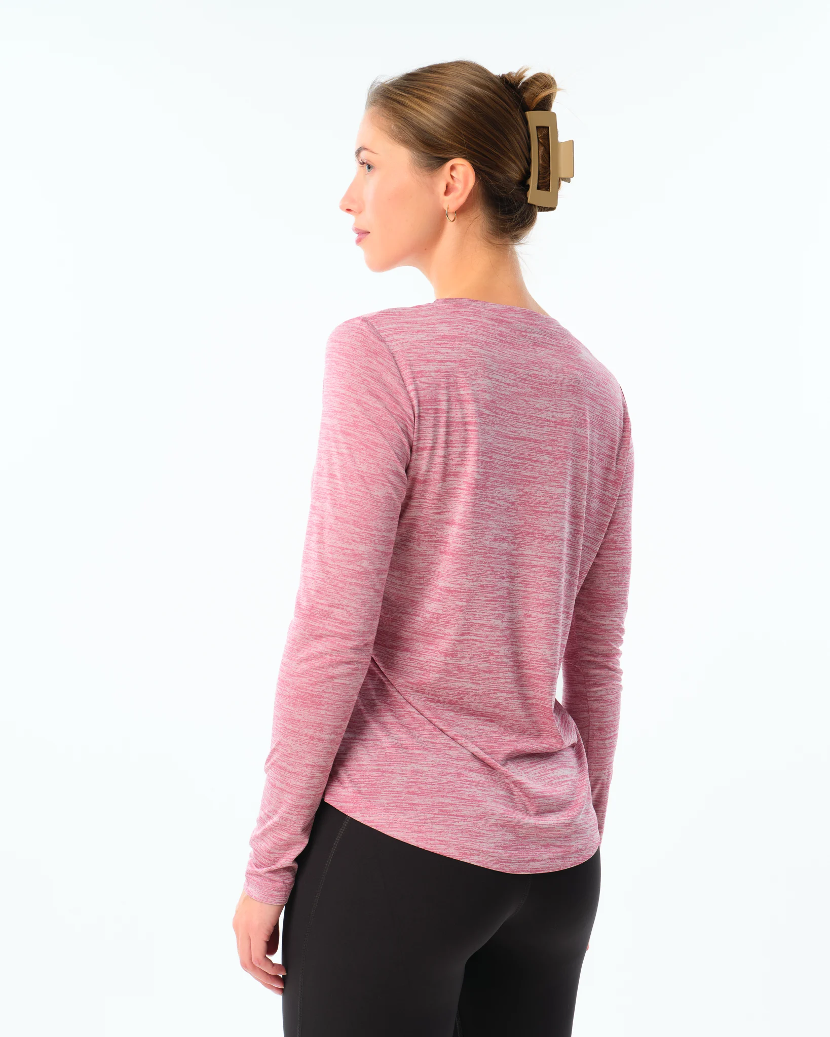 LEVITY Essential Marl Long Sleeve Pink Violet Marl