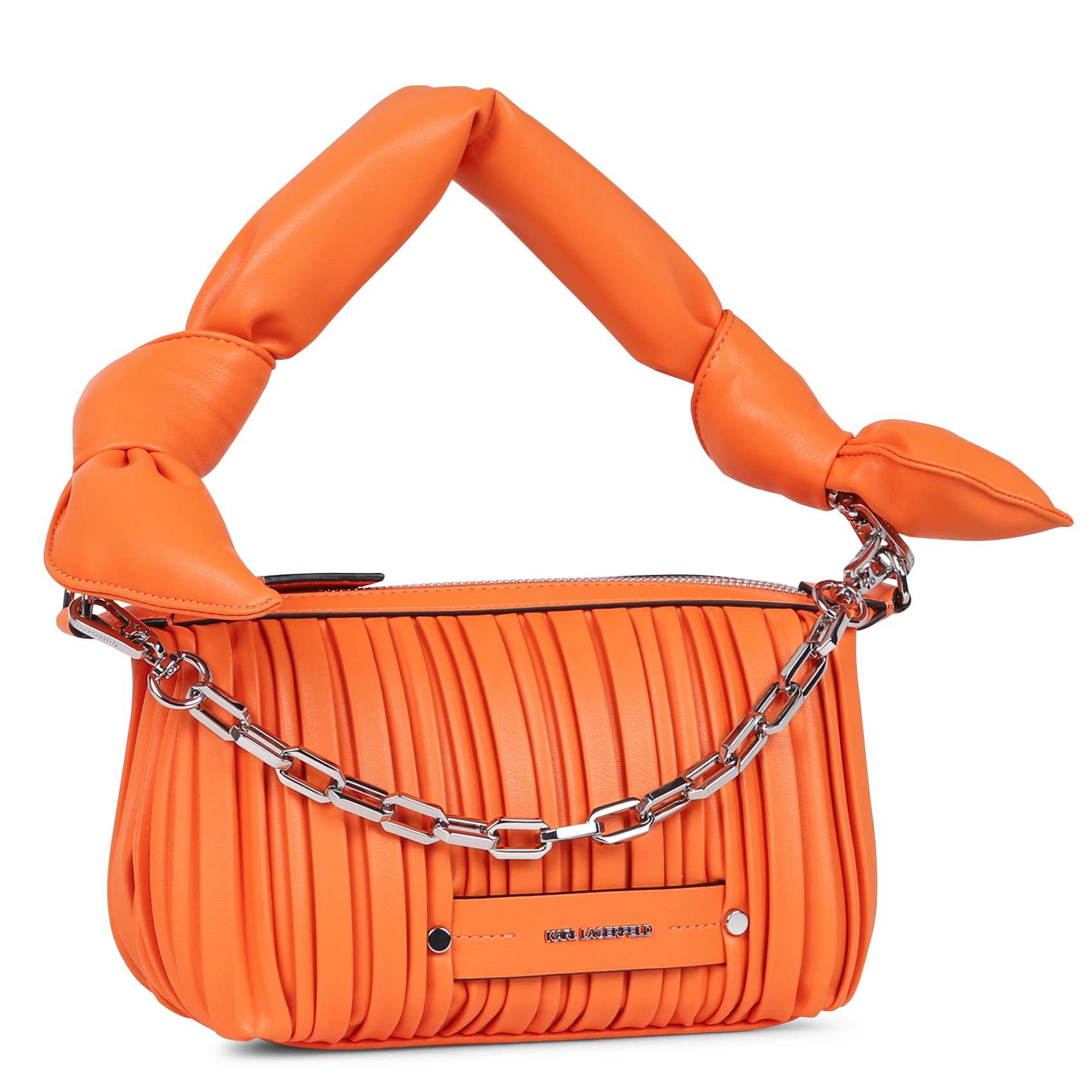 K/KUSHION - Sac porté épaule plissé et matelassé | Orange