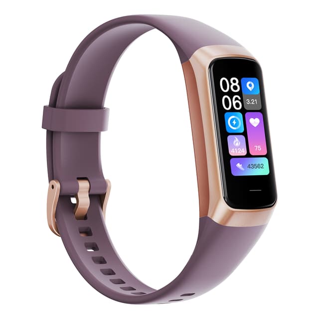 Smartwatch med puls- og blodtryksmåler Lilla