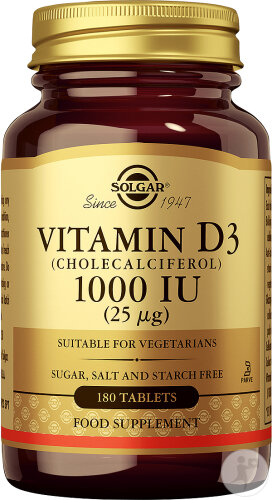 Solgar Vitamine D3 1000IU/25µg Comprimés 180