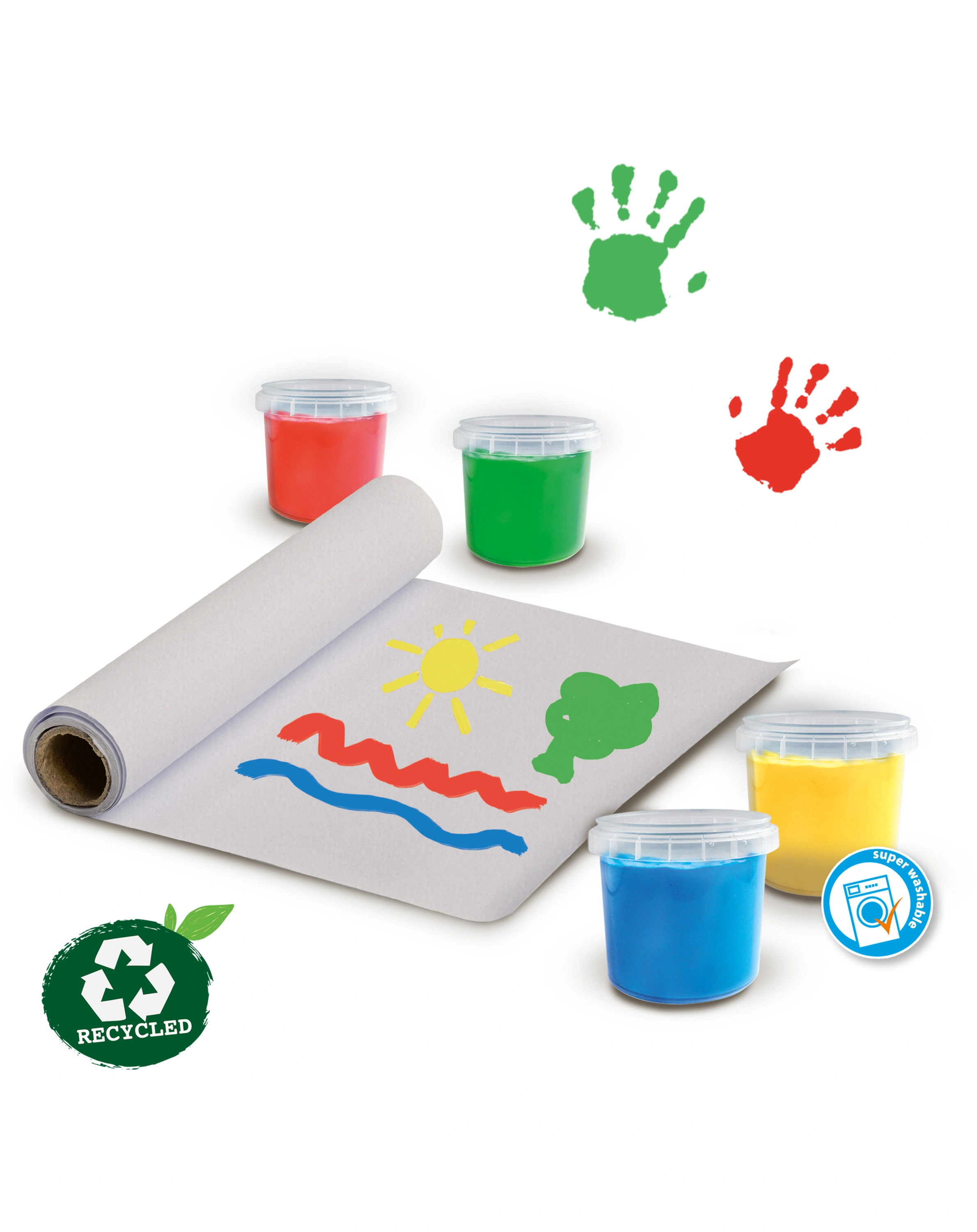 Fingerfarben-Set ECO mit Bastelschürze