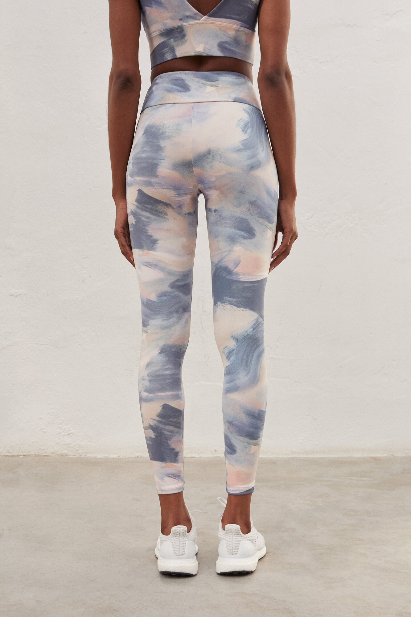Legging multicolorida em microfibra 4D Stretch - estampa