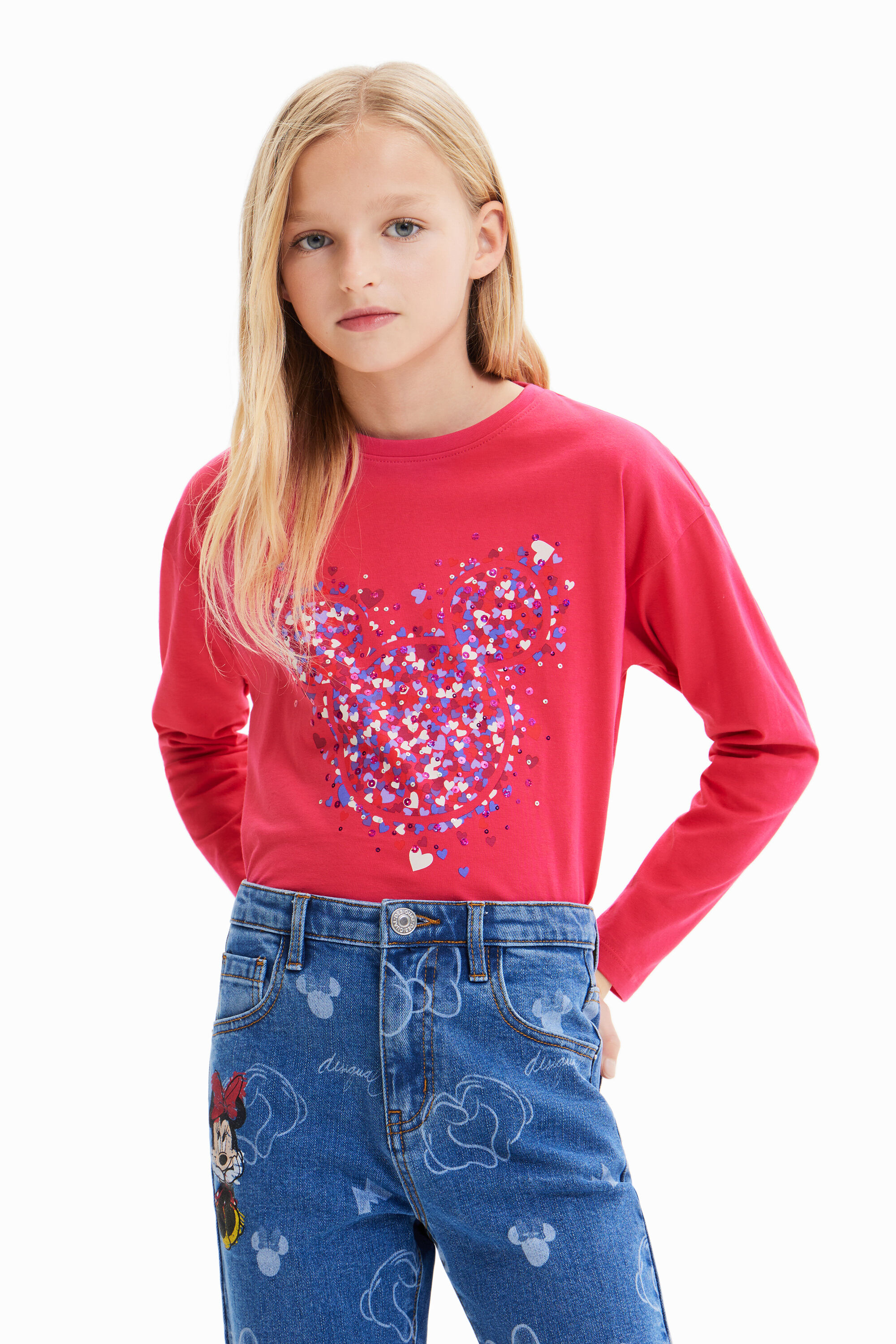 T-shirt cœurs Mickey Mouse