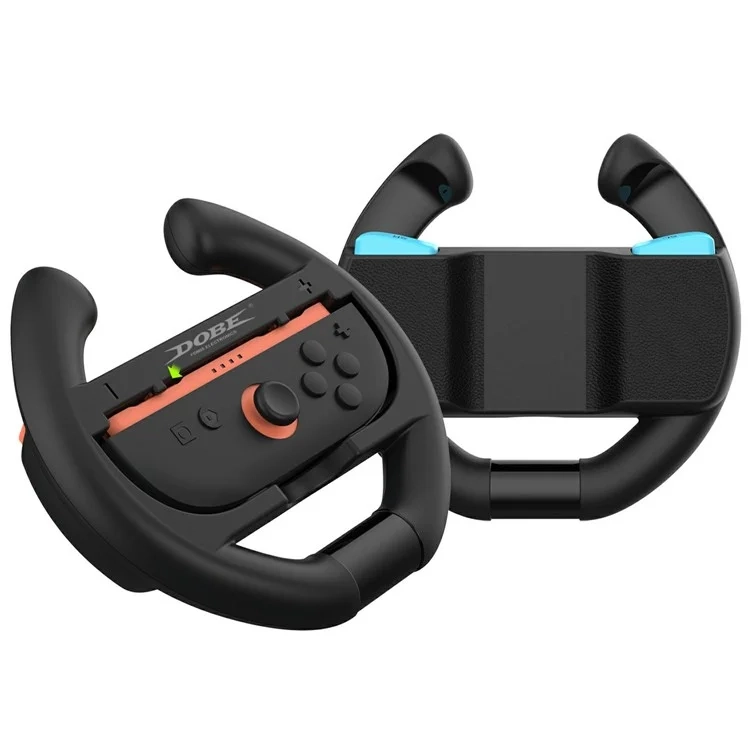 (2er Set) Rennlenkrad Gamepad Joycon Halterung Controller Griff Kompatibel für Nintendo Switch 2 / Joy-Con Controller - Schwarz