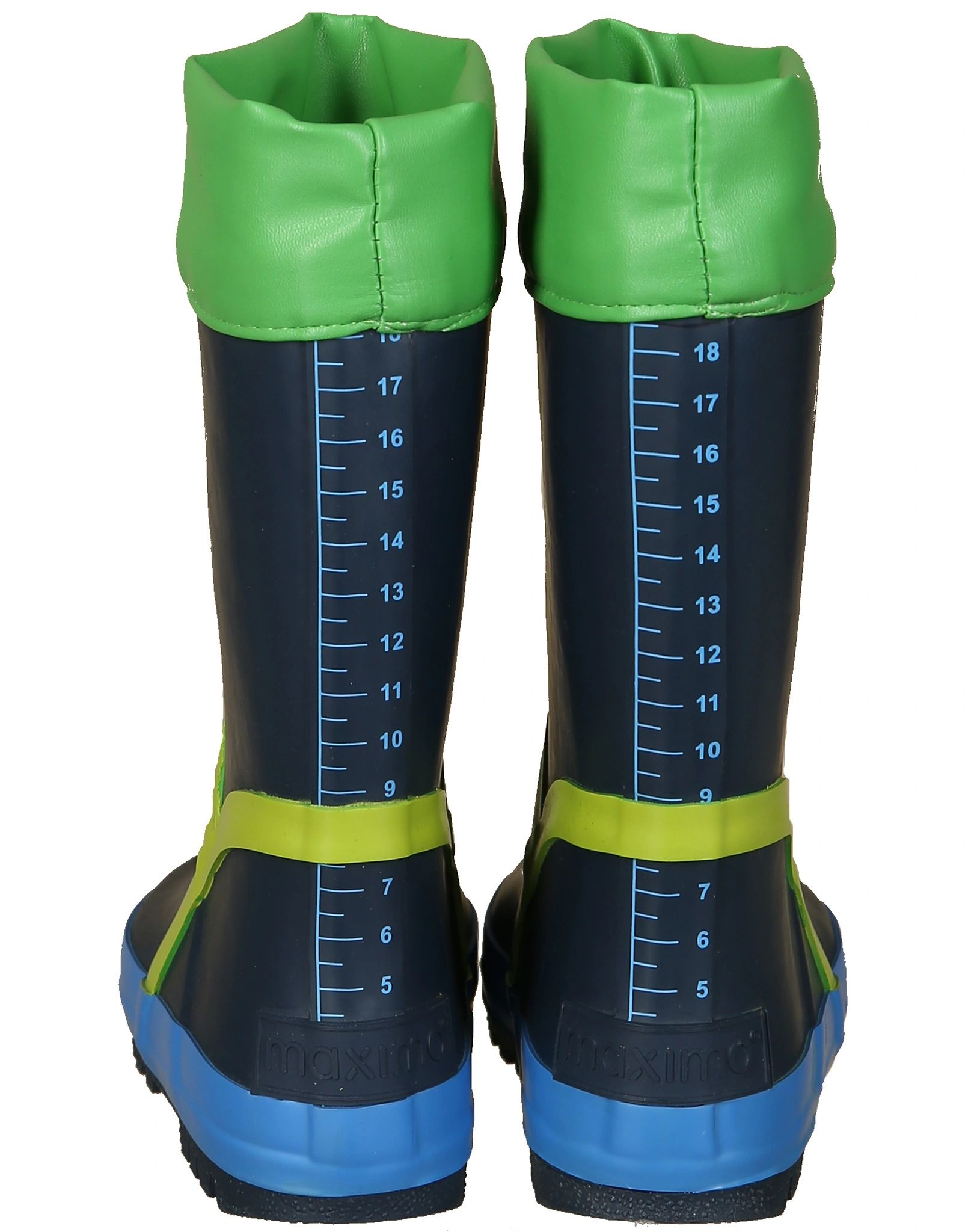 Gummistiefel PASPEL gefüttert in navy/leuchtgrün