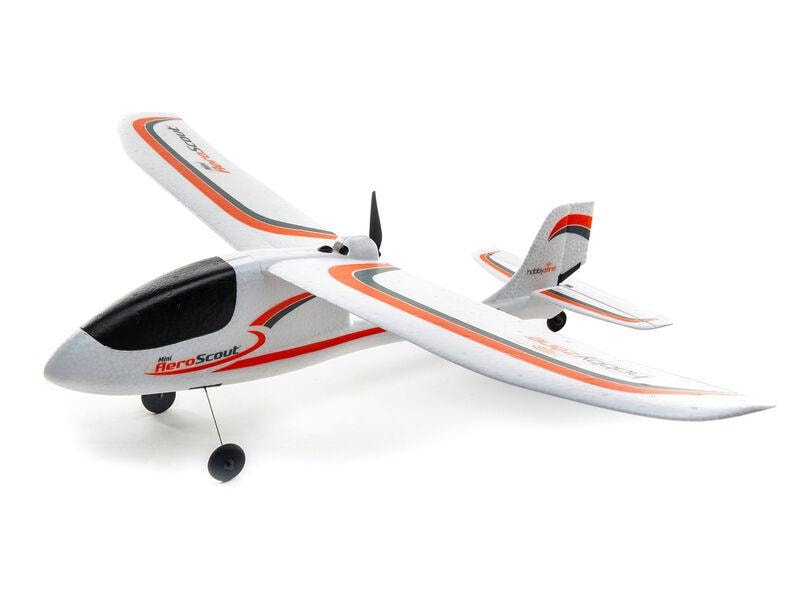 Hobbyzone Flugzeug Mini Aeroscout RTF Anfänger Modellflugzeug Komplettset im kompakten Format