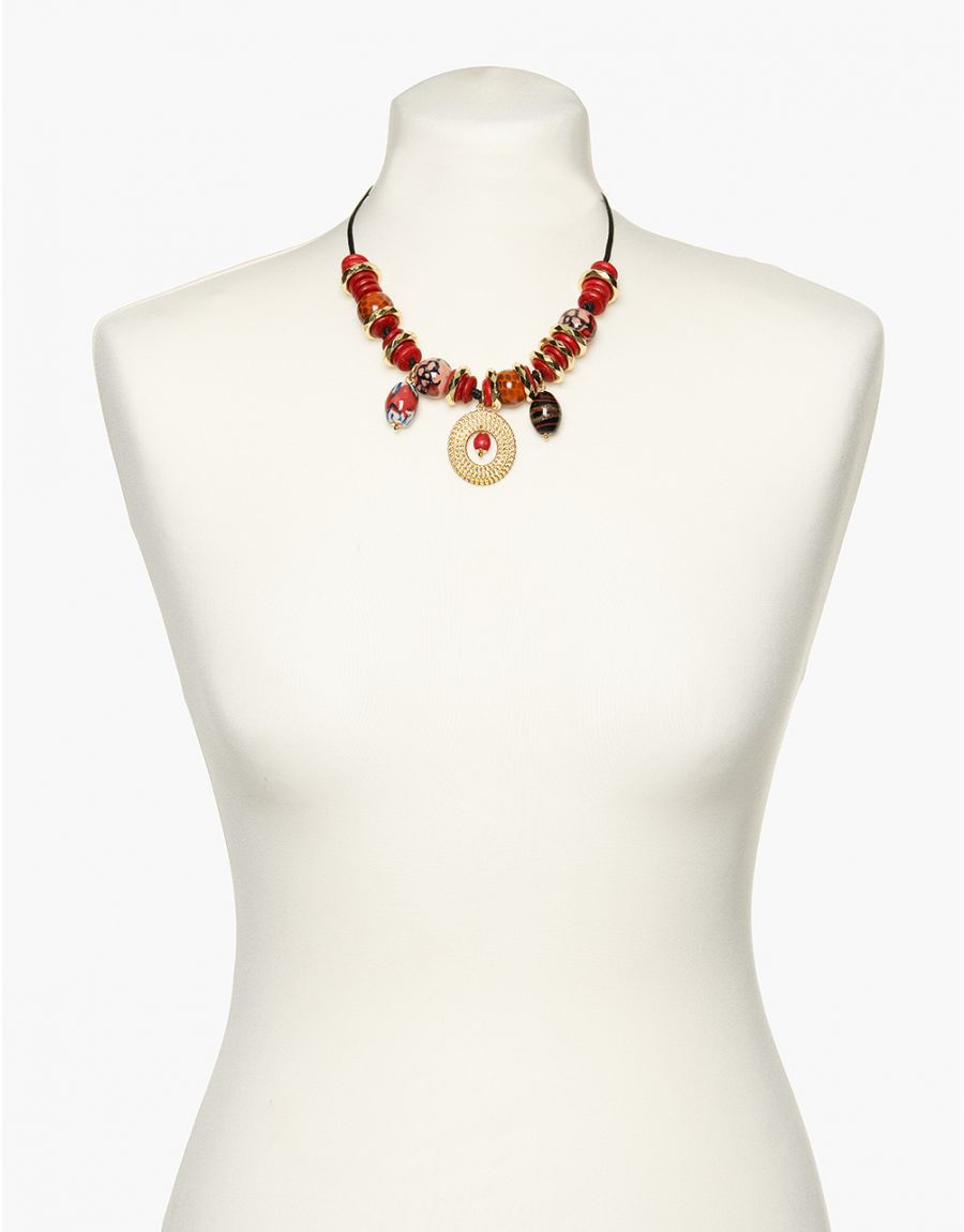 Collier rouge fantaisie