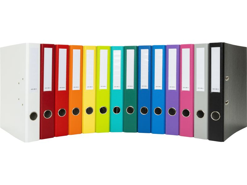 office focus Ordner A4 4 cm, Dunkelblau A4-Ordner mit Rückenschild und Griffloch
