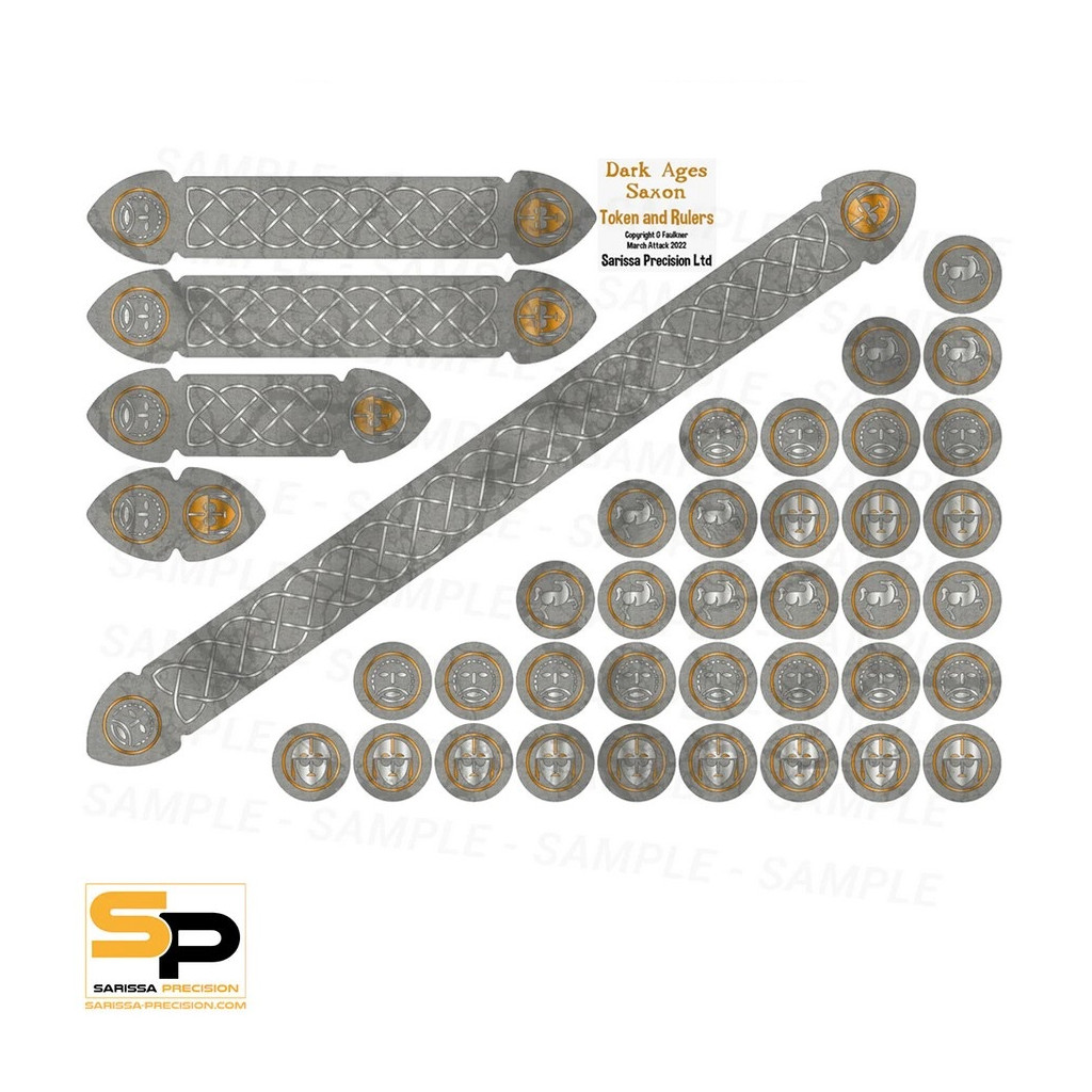 Saga - Dark Ages Saxon Token & Ruler Set