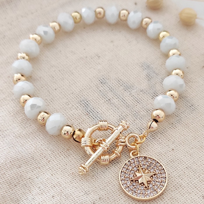 Bracelet de perles - Laiton plaqué or