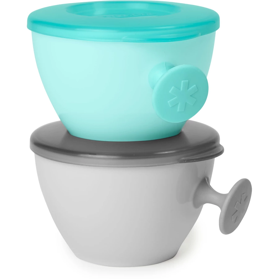 SkipHop Breischalen easy grab, grau türkis, 2er Set