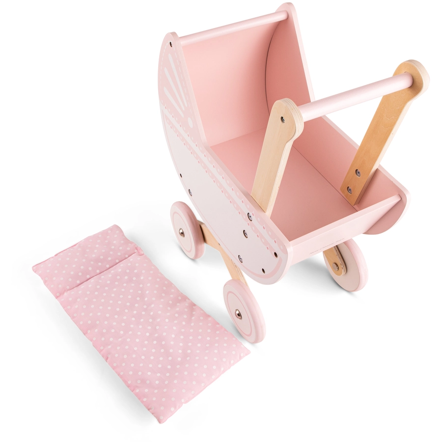 New Classic Toys Puppenwagen pink inkl. Bettgarnitur