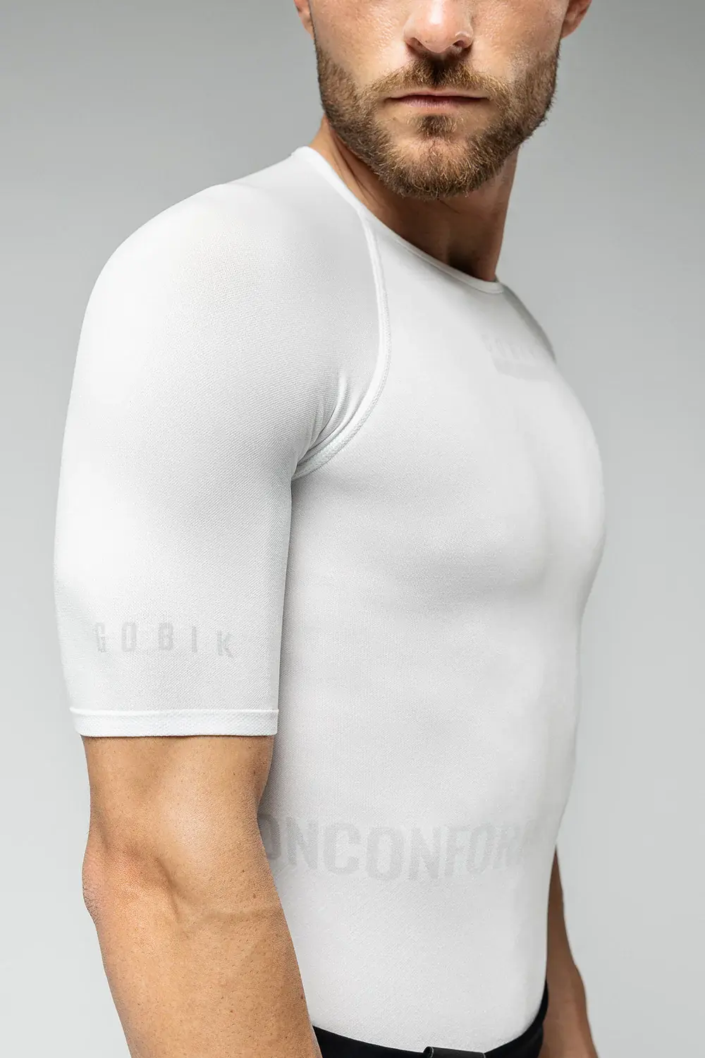 Gobik Limber Skin Ondershirt Korte Mouwen Wit Heren