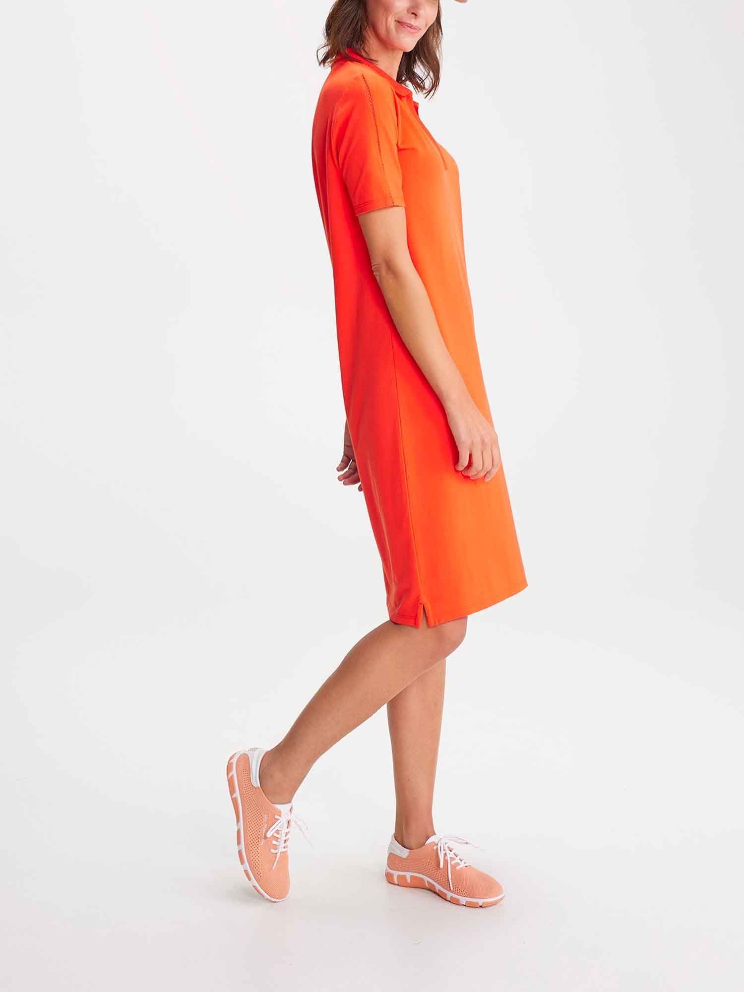 Robe Polo Femme Coton Biologique Rouge