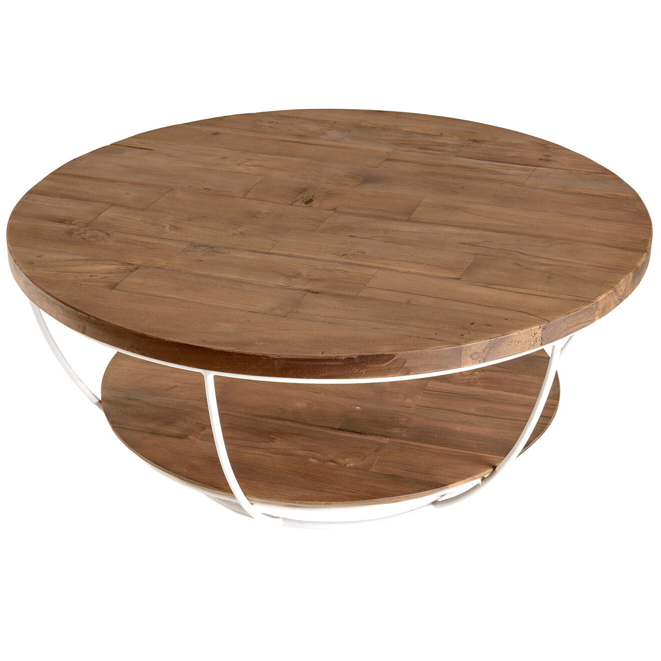 Macabane Table basse Sixtine bois naturel  - D.80xH.35 cm