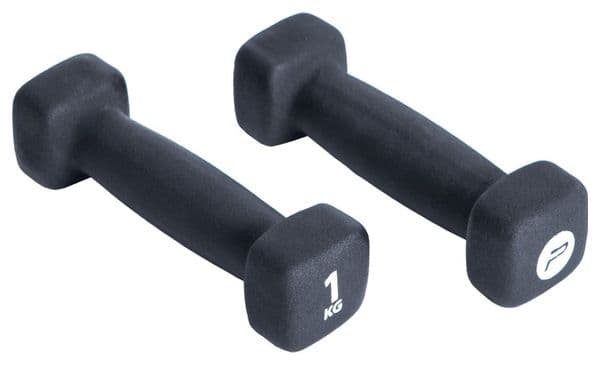 Pure2Improve Ensemble d'haltères 2x1 kg Néoprène Noir