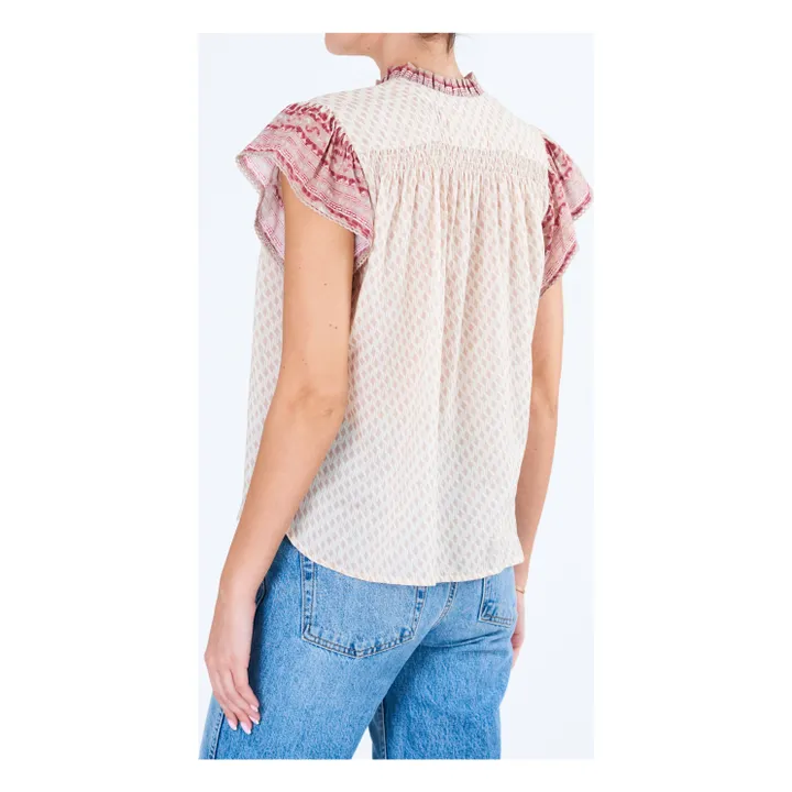 M.A.B.E. Blouse Imprimée Ode | Rose poudré