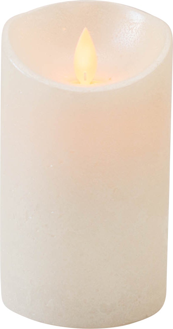 Anna's Collection LED stompkaars Rustiek wit D 7,5 H 12,5 cm