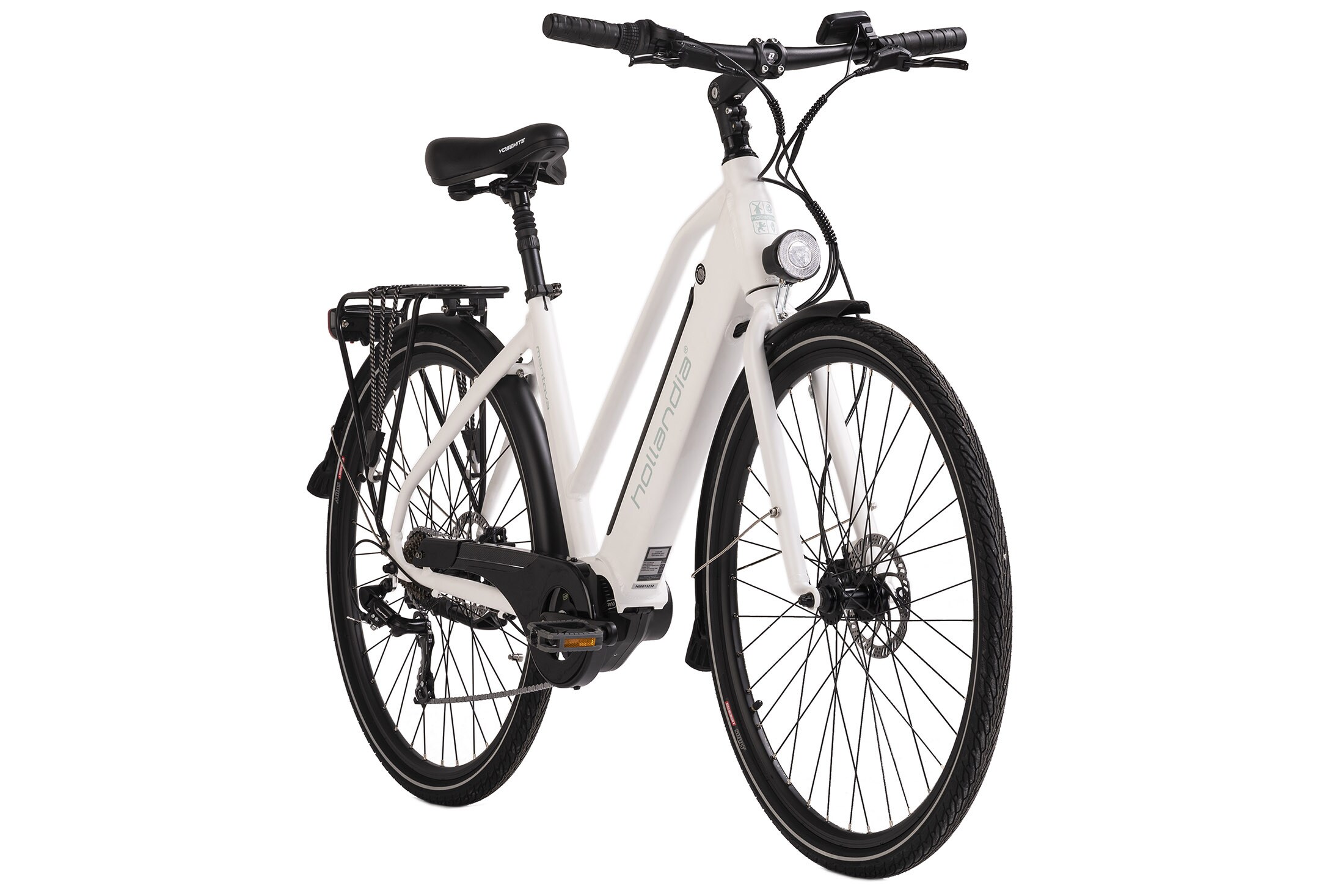 Hollandia Alu E-Citybike Damen Hollandia Mantova 28'' E-Bike weiß 7 Gänge