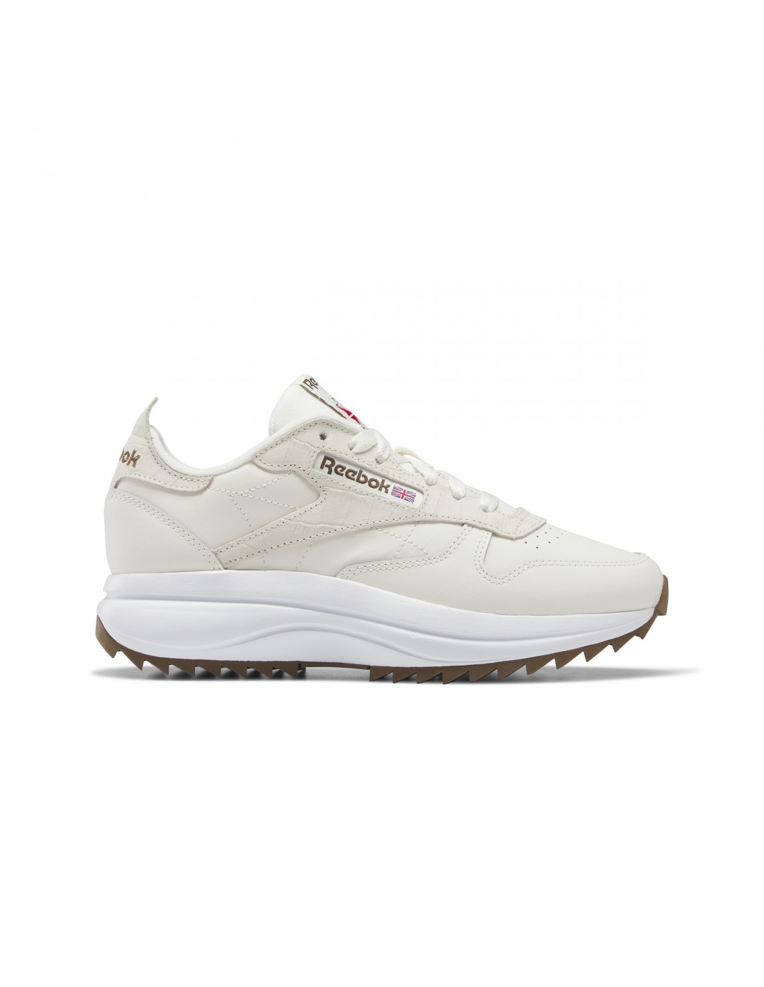 reebok sneakers compensées femme classic leather sp extra cuir blanc
