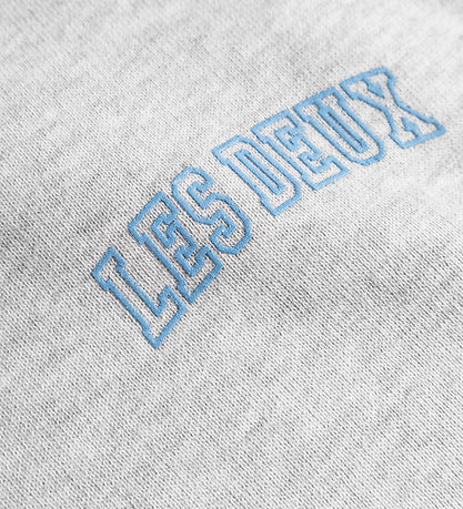 Les Deux Sweatshirt - Blake - Snow Melange/gewaschen Denim Blue