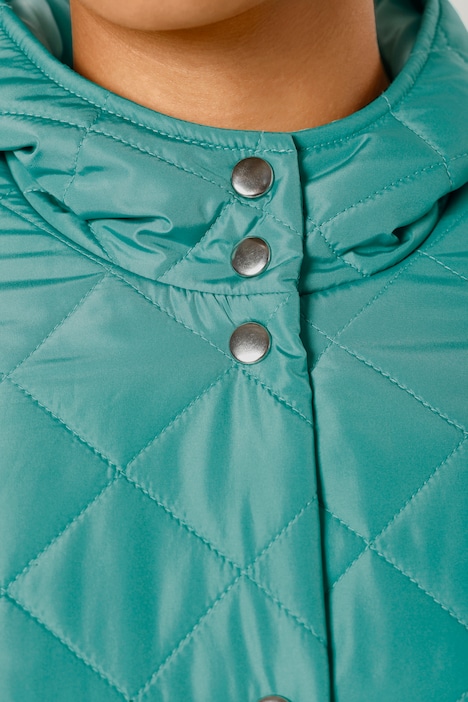 Steppjacke, Kapuze, Druckknöpfe, Langarm