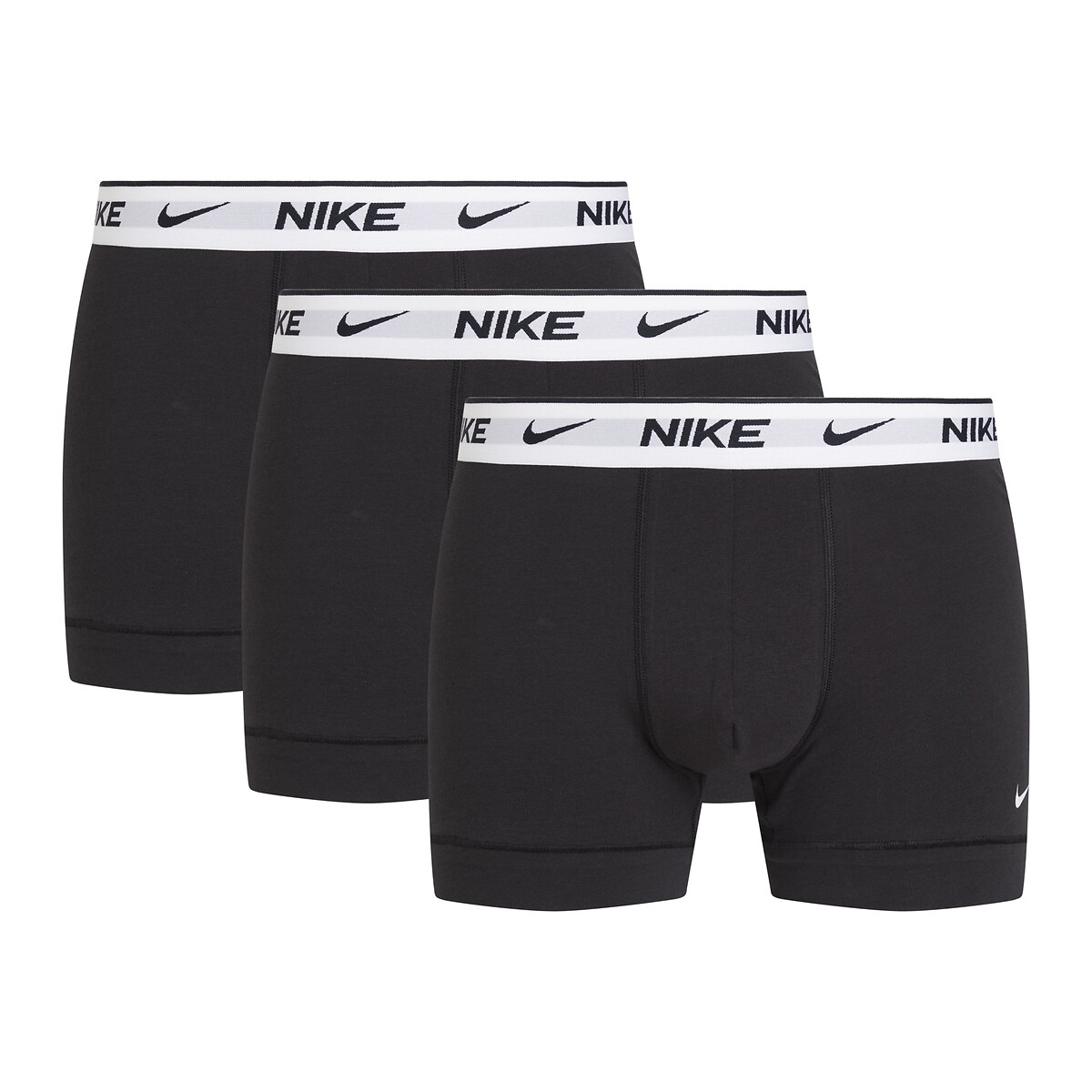 NIKE<br>Conjunto de 3 cuecas boxer lisas com a estampa Signature