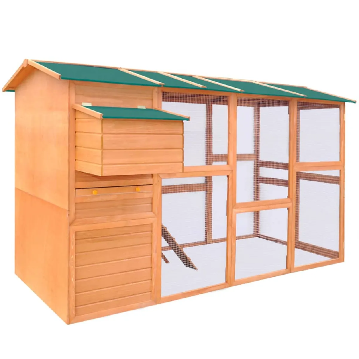 VidaXL Poulailler - Bois - 295x163x170 cm