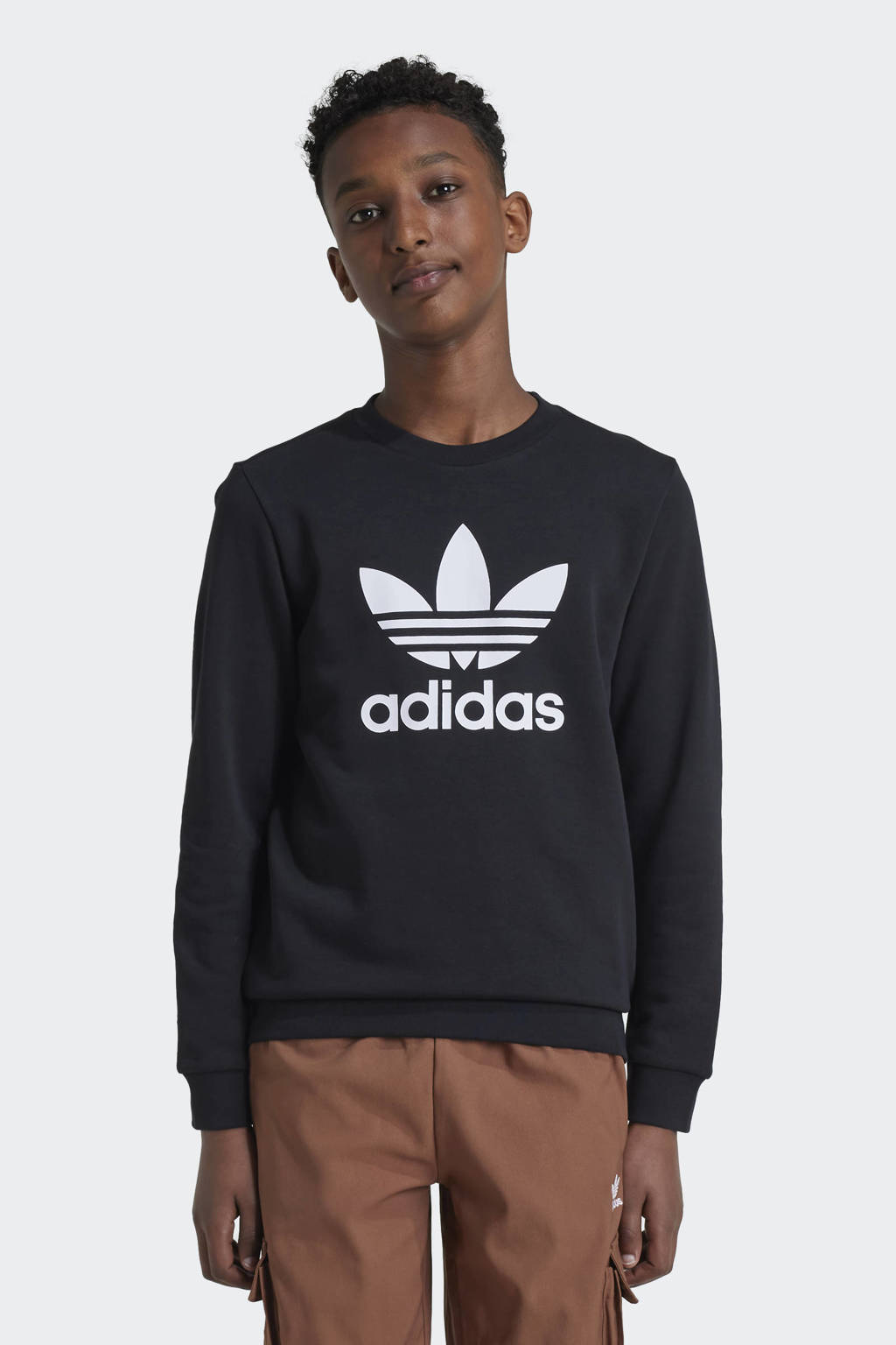 adidas sweater Trefoil zwart