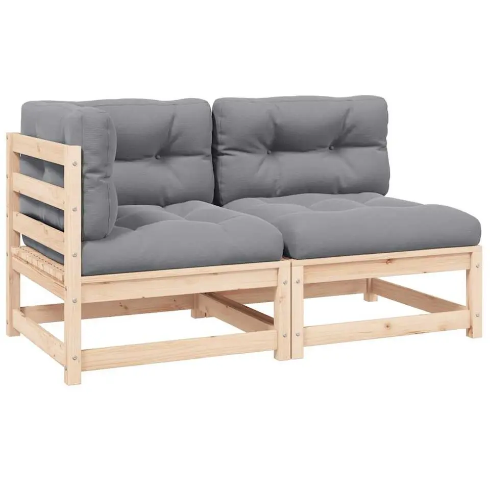 vidaXL - Loungeset - Grijs - Grenenhout