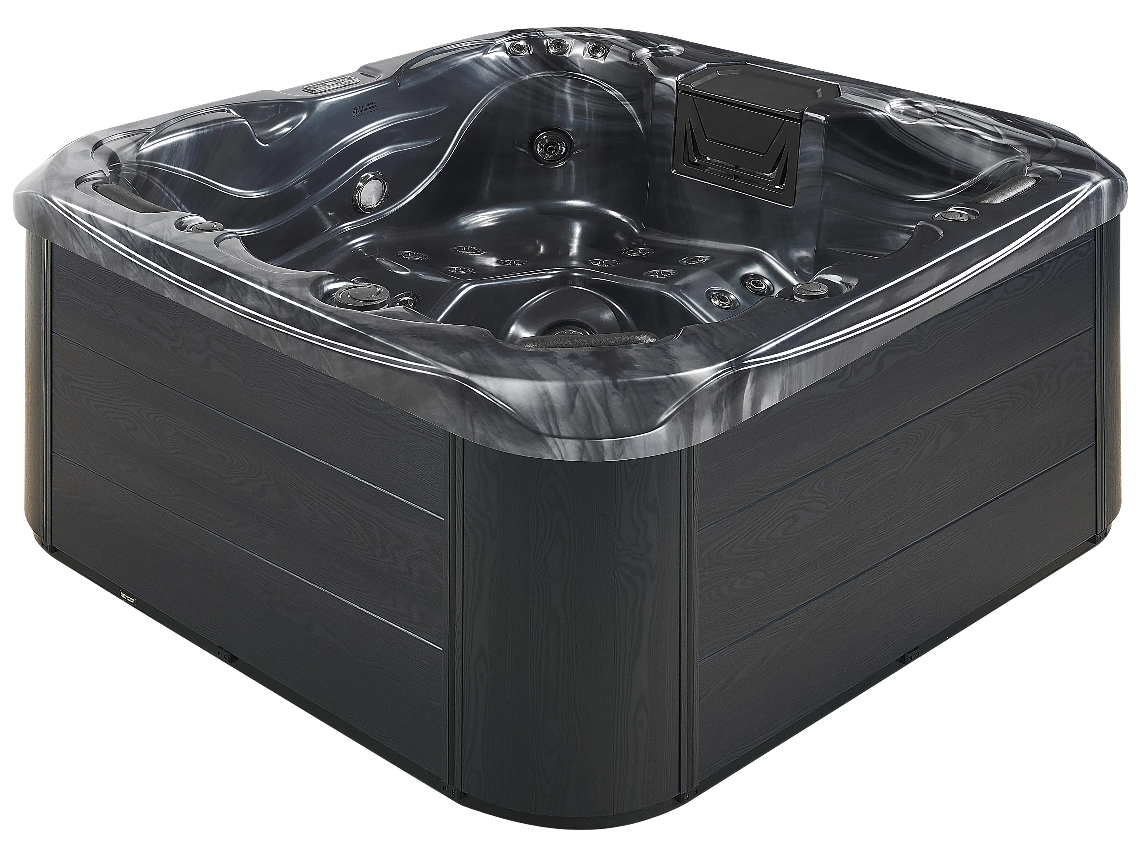 Buiten hottub met LED LASTARRIA Grafietgrijs