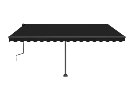 Auvent manuel rétractable sur pied 450x350 cm Anthracite