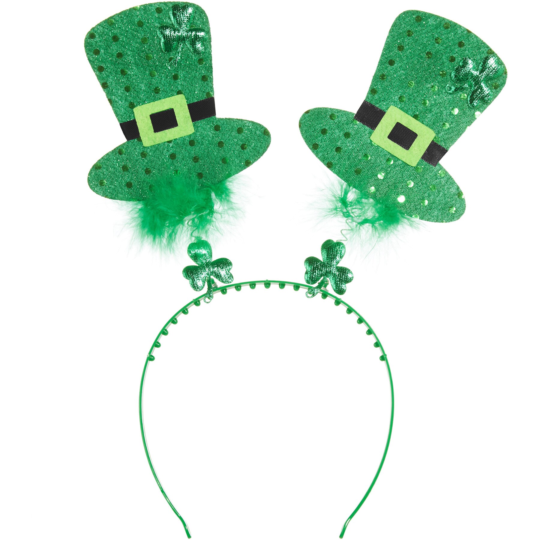 tectake® St. Patrick’s Day Kopfschmuck Zylinder mit Federn