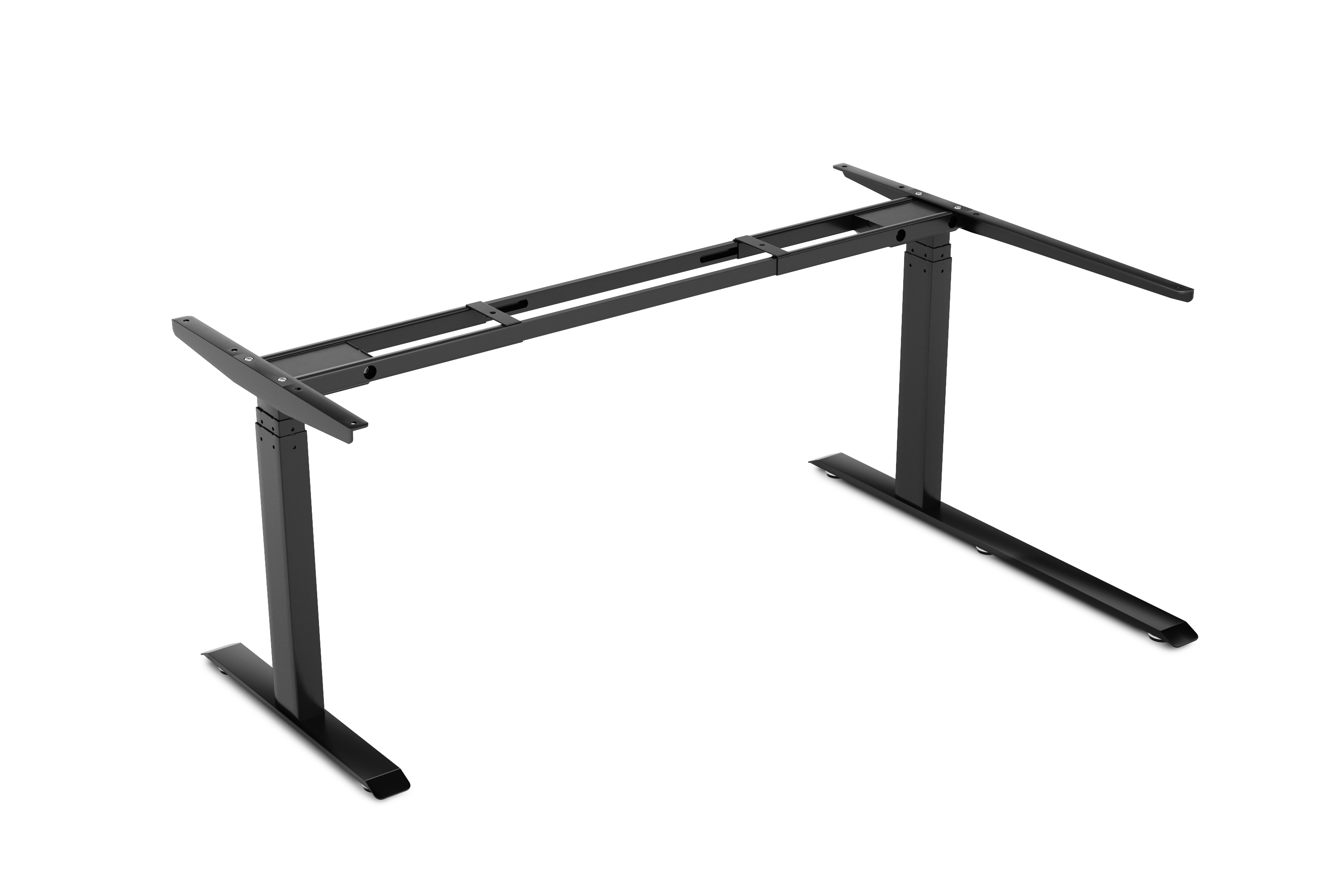 Stehpult Eckschreibtisch elektrisch PREMIUM schwarz 160 x 110 cm