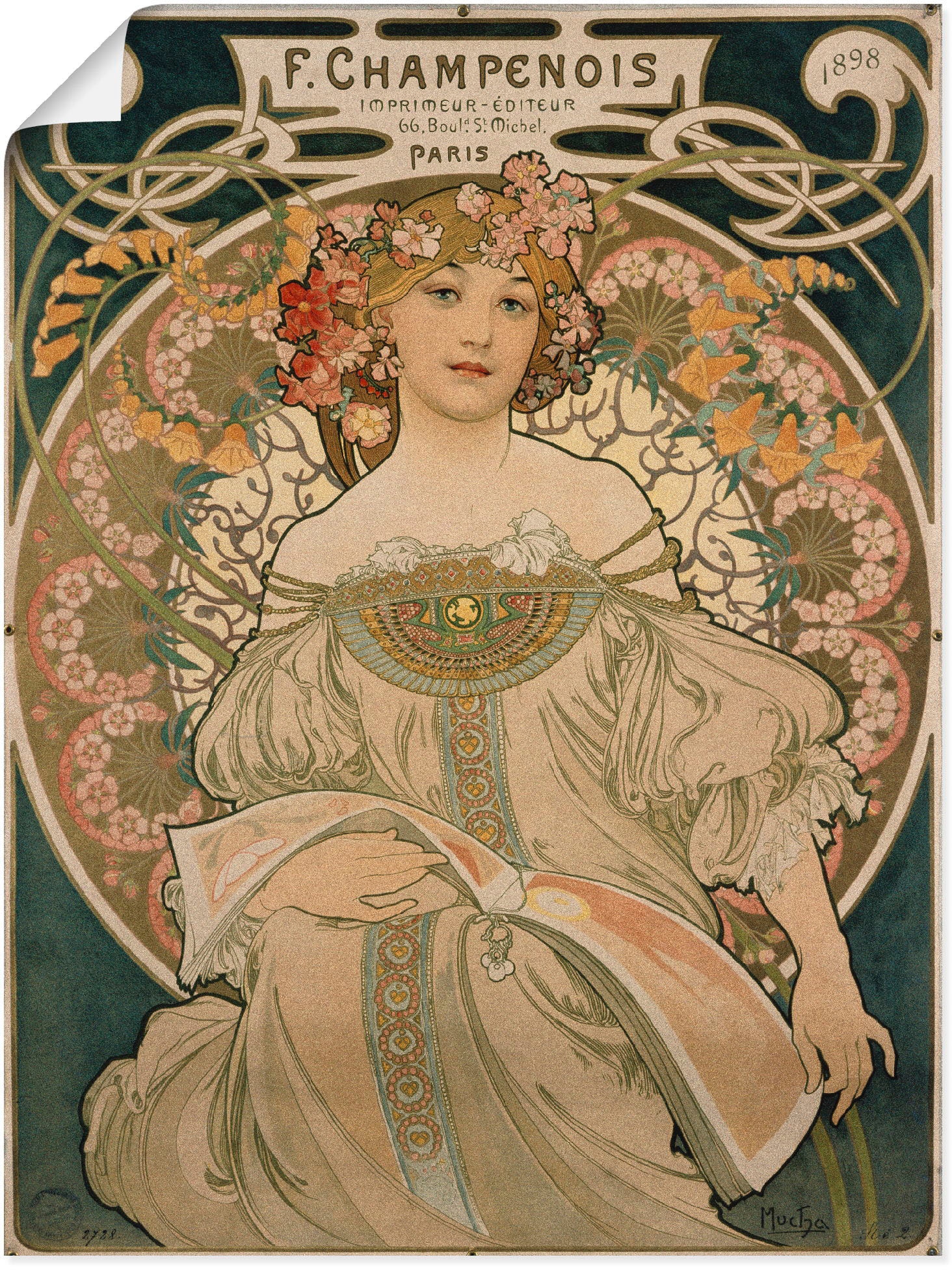 Artland Kunstdruck »Plakat für F. Champenois. 1897« Ausstellungsplakate 1 Stk. tlg. als Alubild, Leinwandbild, Wandaufkleber oder Poster in versch. Grössen