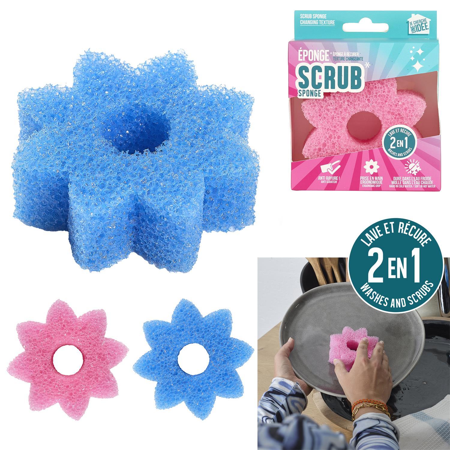 EPONGE SCRUB A RECURER TEXTURE CHANGEANTE