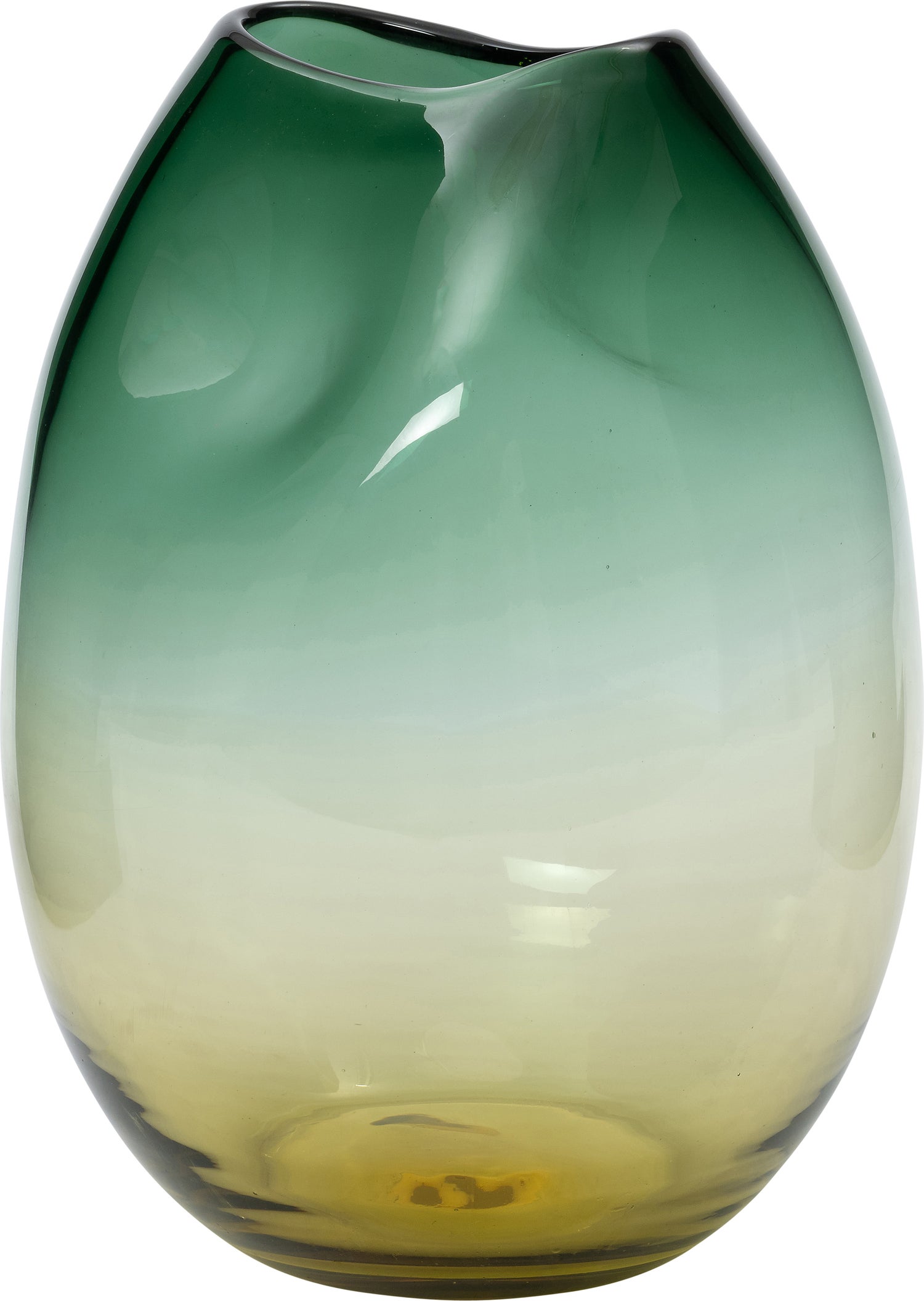 Intratuin vaas Nicia groen / geel D 25 H 32 cm