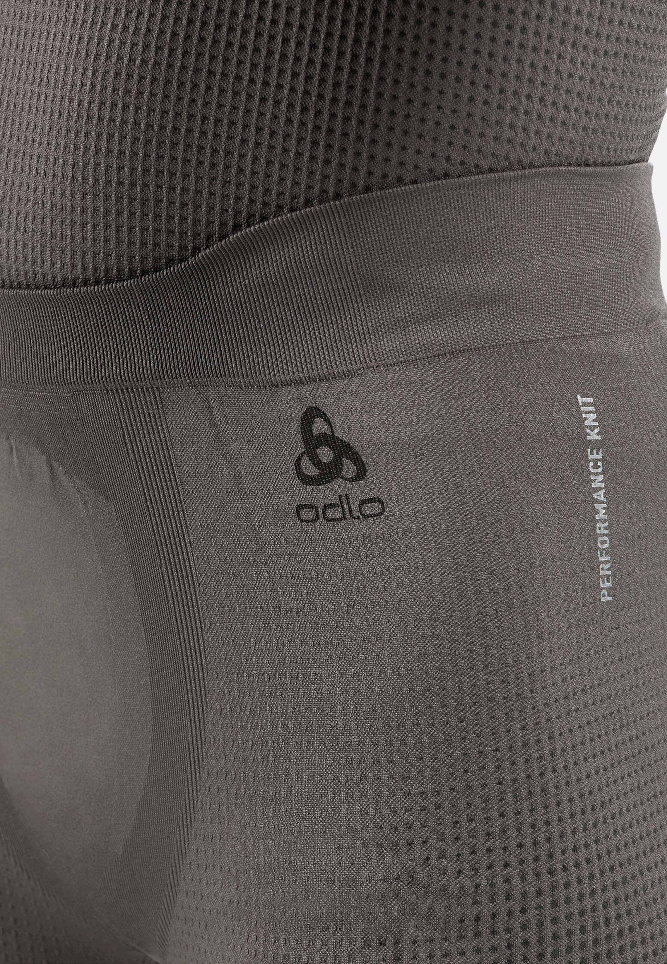 Performance Warm Base Layer Tights in grey melange - black