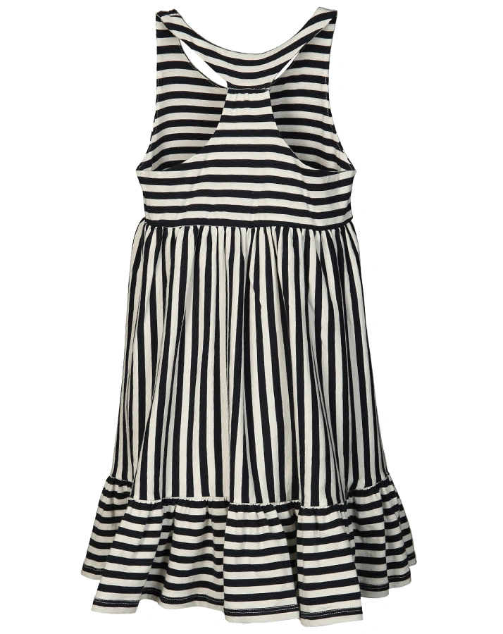 Träger-Kleid JUNO gestreift in navy