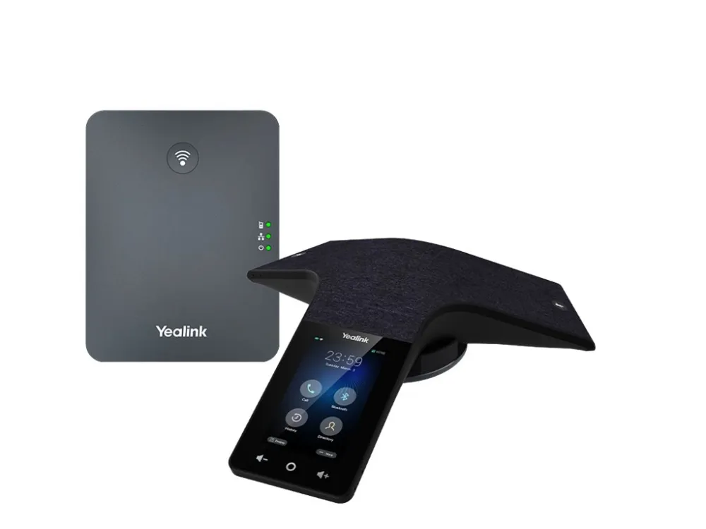 Yealink CP935W-Base - VoIP konference system - med Bluetooth interface - IEEE 802.11a/b/g/n (Wi-Fi) / Bluetooth 4.2 / DECT - 5-vejs opkaldskapacitet - SIP, SIP v2 - sort