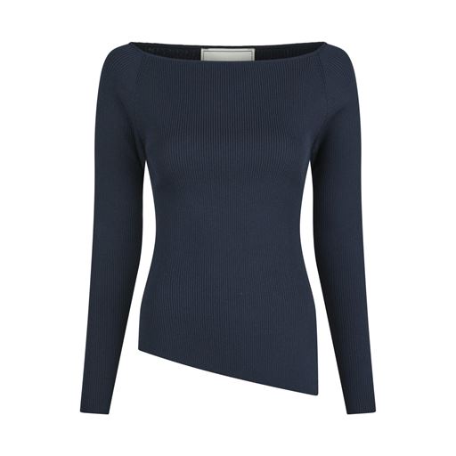 Neo Noir Janna Knit Bluse, Midnight Blue, 42