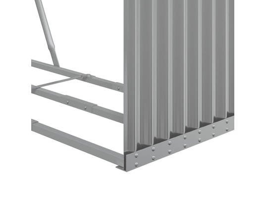 VIDAXL - Sac à outils Porte-bûches gris clair 120x45x210 cm acier galvanisé
