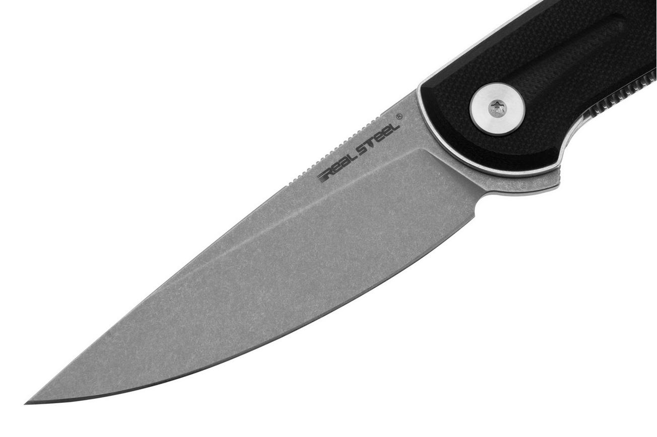 Real Steel Valore 7091BS Stonewashed Nitro-V, Black G10, zakmes, Poltergeist design