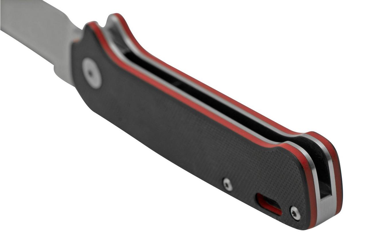 QSP Knife Penguin QS130SJ-B, 14C28N Satin, G10 Red Liner Black, slipjoint zakmes