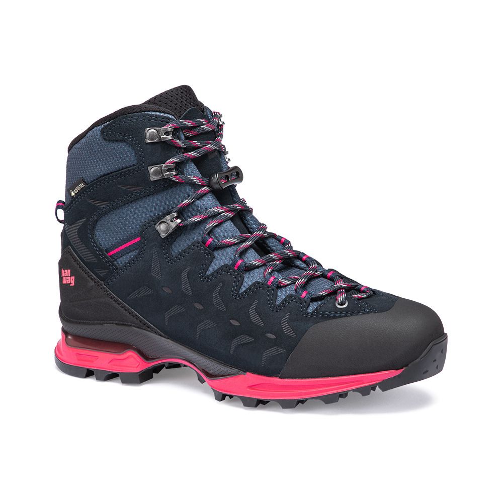Hanwag MAKRA TREK GTX - Chaussures randonné Femme navy/pink