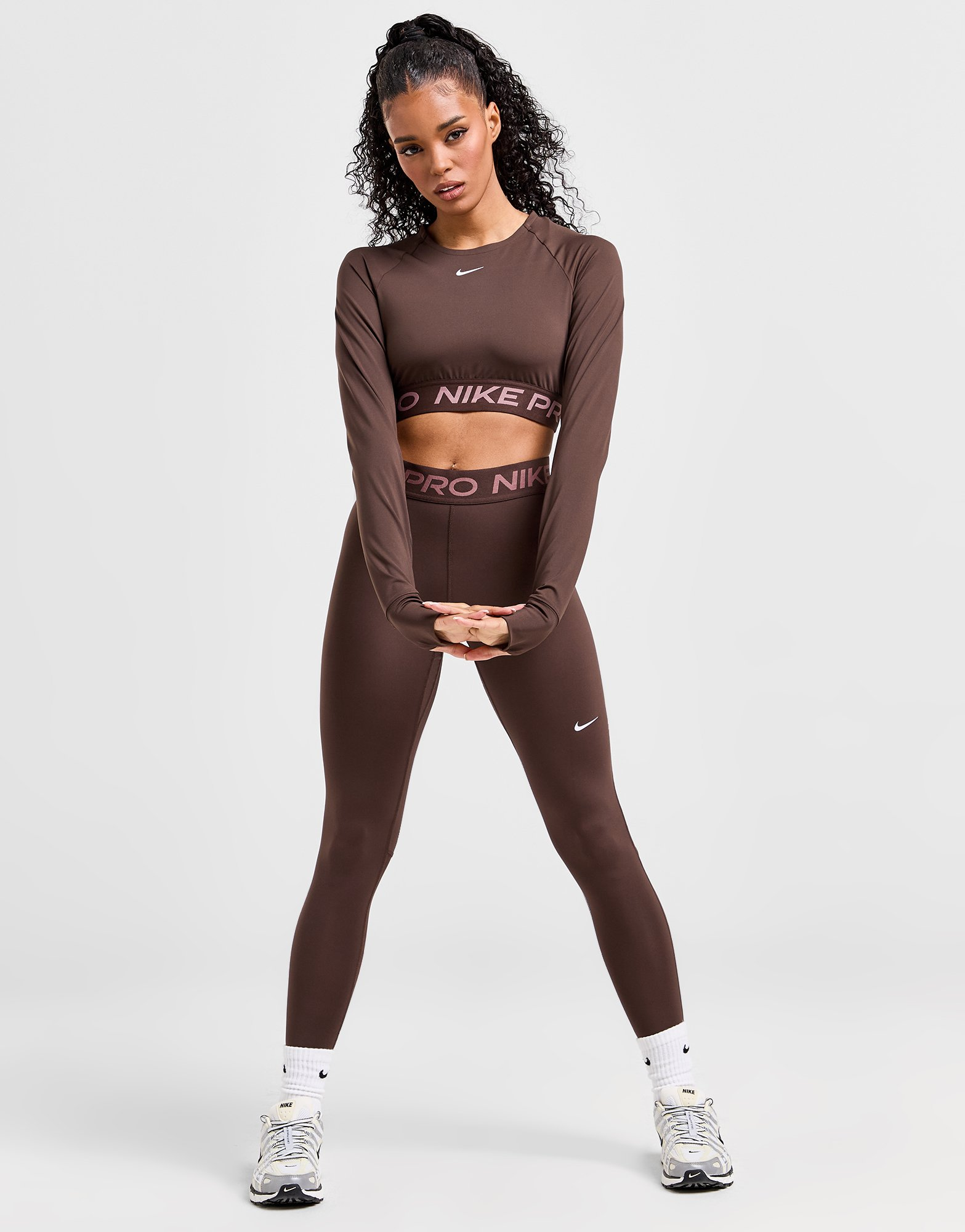Nike Training Pro Long Sleeve Crop Top