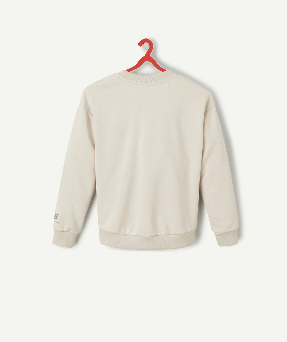 NEW BALANCESWEAT RAS DU COU OVERSIZED VARSITY BLANC CASSÉ FILLE