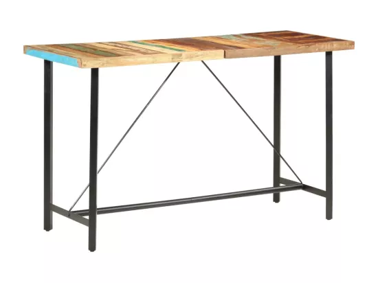 Table de bar 180x70x107 cm Bois de récupération solide