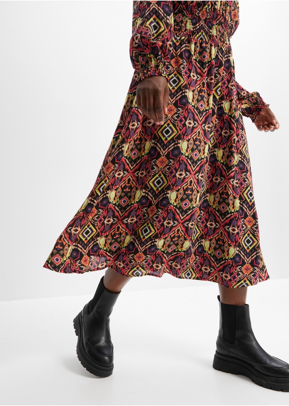 Robe midi à imprimé